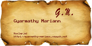 Gyarmathy Mariann névjegykártya